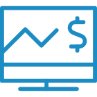 computer with charts
